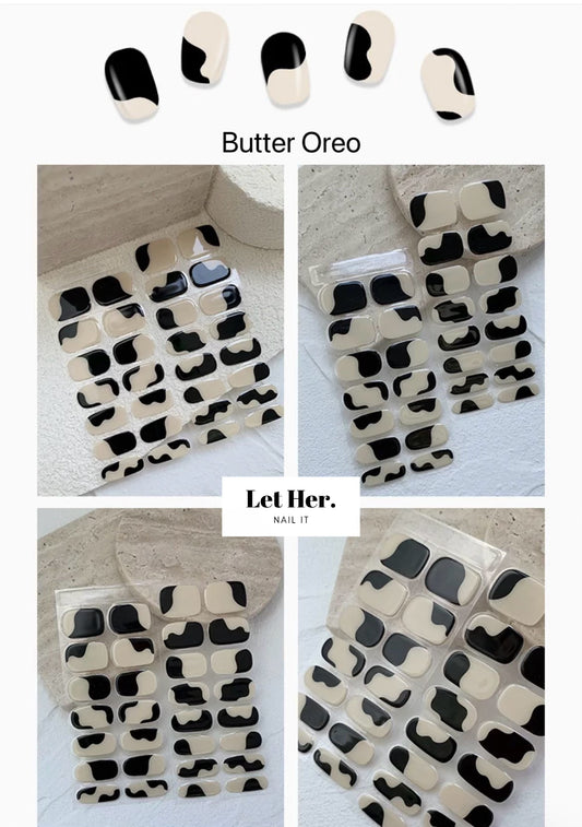 Let Her. Nail It. UV Gel Strips [Color #Butter Oreo]