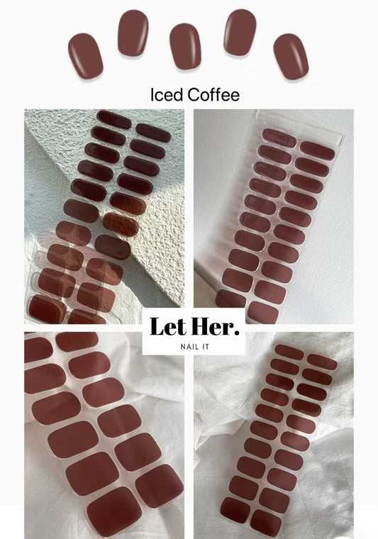 Let Her. Nail It. UV Gel Strips [Color #Iced Coffee]