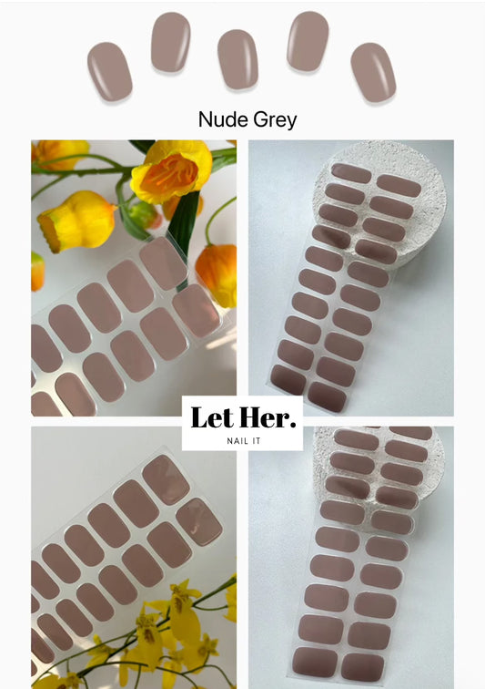 Let Her. Nail It. UV Gel Strips [Color #Nude Grey]