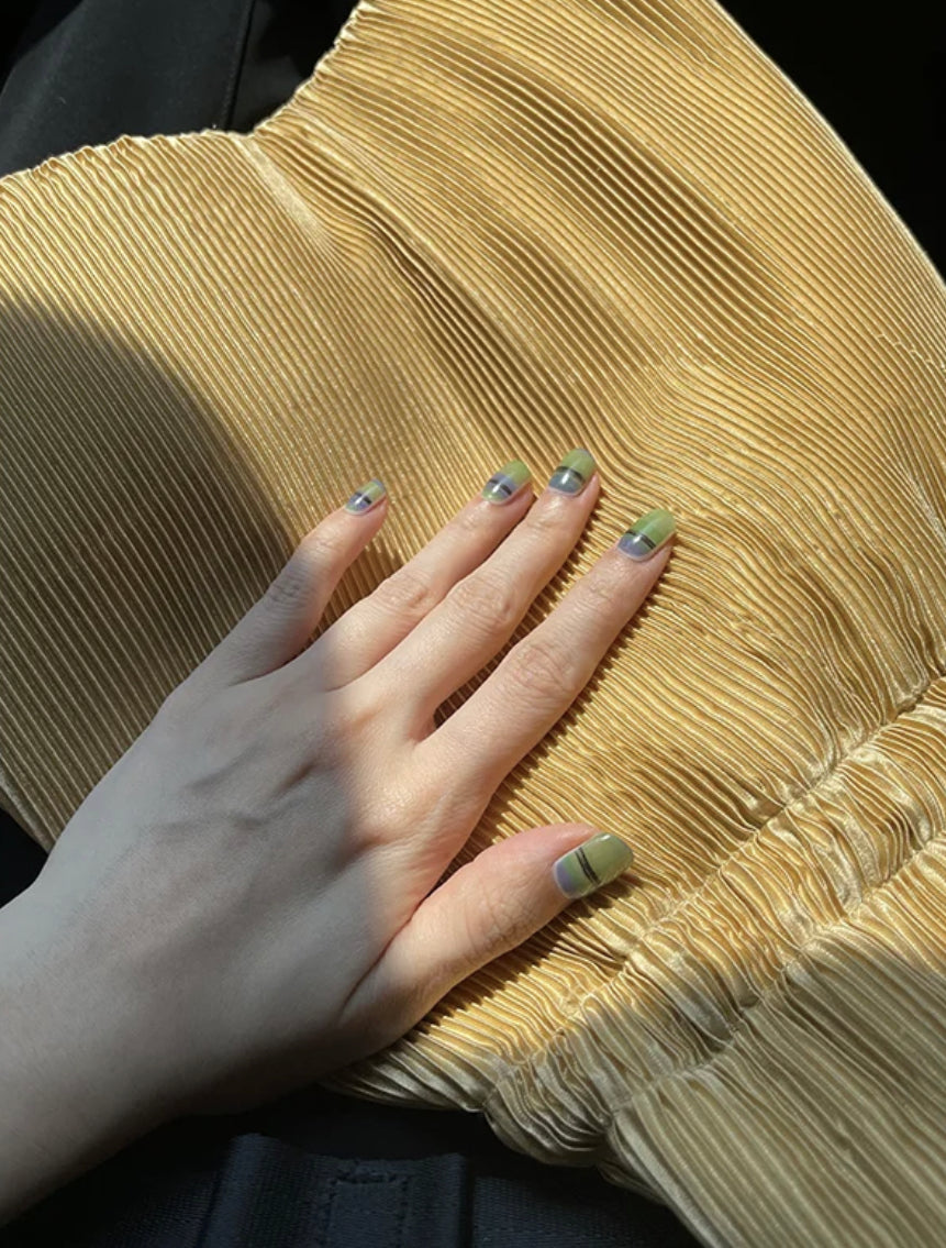 Let Her. Nail It. UV Gel Strips [Color #Striped Forest]