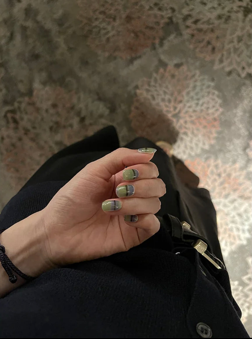 Let Her. Nail It. UV Gel Strips [Color #Striped Forest]